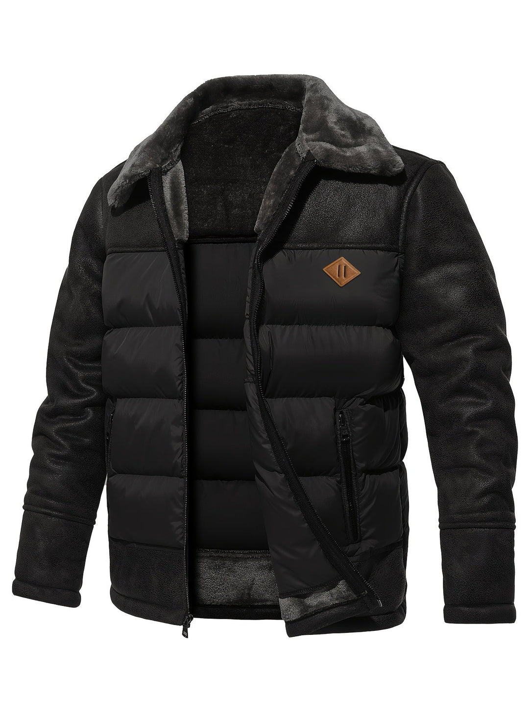 Mens Fleece Jacket Warm Insulated Winter Fit