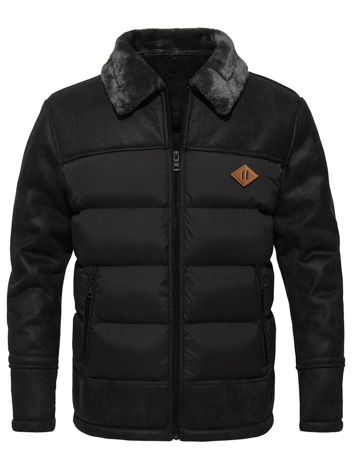 Mens Fleece Jacket Warm Insulated Winter Fit - BritishMode