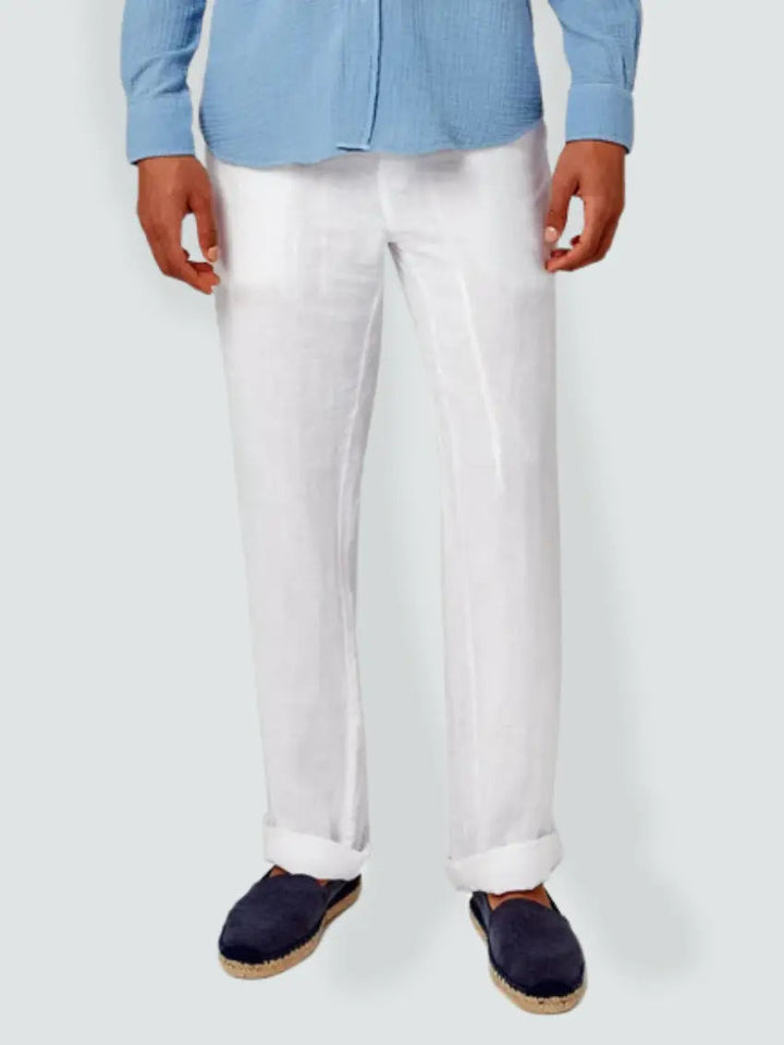 Mens Linen Trousers Relaxed Fit