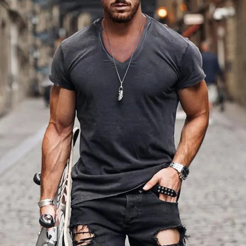 Mens Slim Fit Breathable Cotton T-Shirt