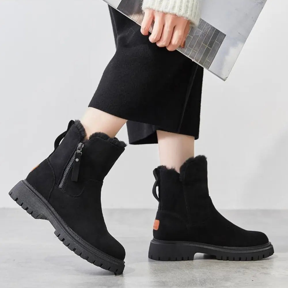 Womens Orthopedic Shoes Warmly Lined Easy-Zip Comfort