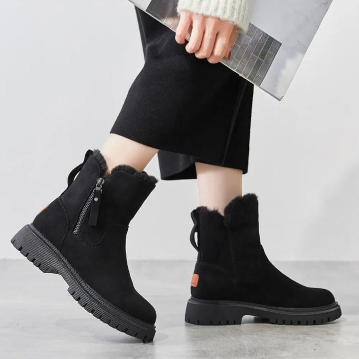 Womens Orthopedic Shoes Warmly Lined Easy-Zip Comfort