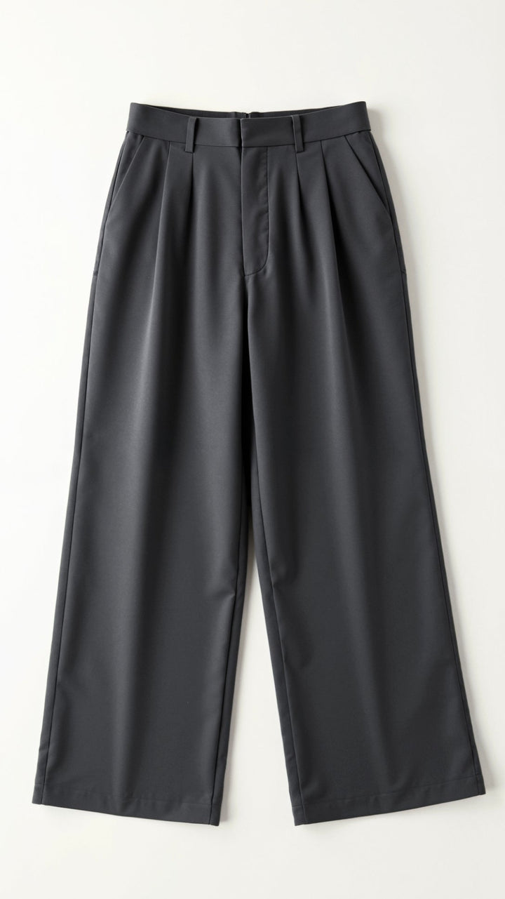 Womens Wide Leg Pants High-Waisted Pleated