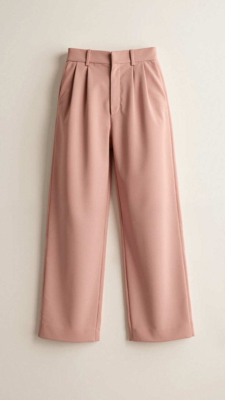 Womens Wide Leg Pants High-Waisted Pleated
