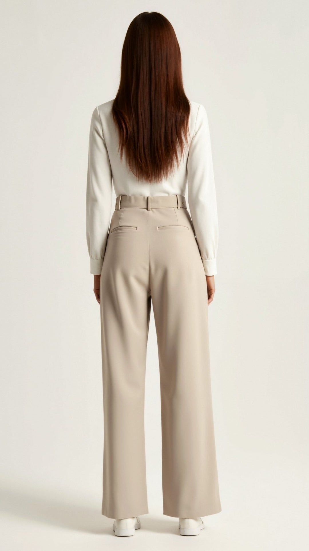 Womens Wide Leg Pants High-Waisted Pleated