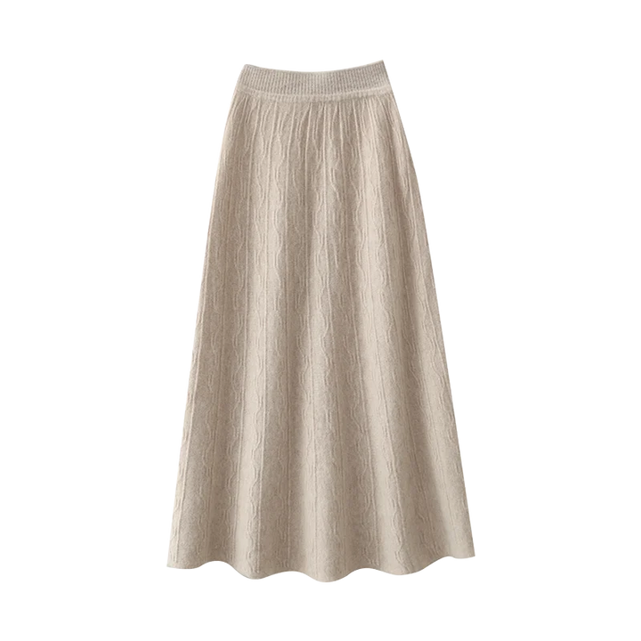 Womens Knit A-Line Midi Skirt