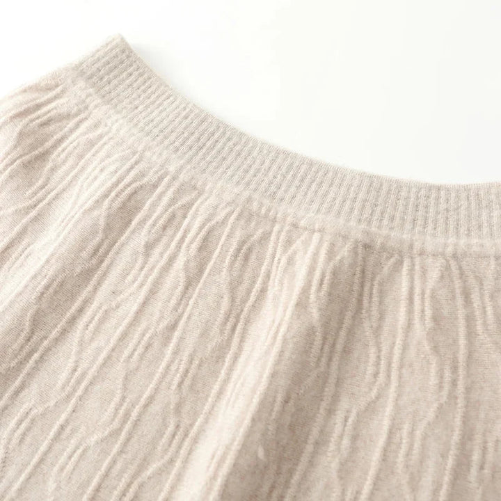 Womens Knit A-Line Midi Skirt