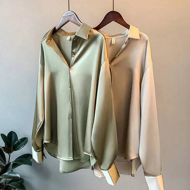 Womens Blouse Long Sleeve Lightweight Fit - BritishMode