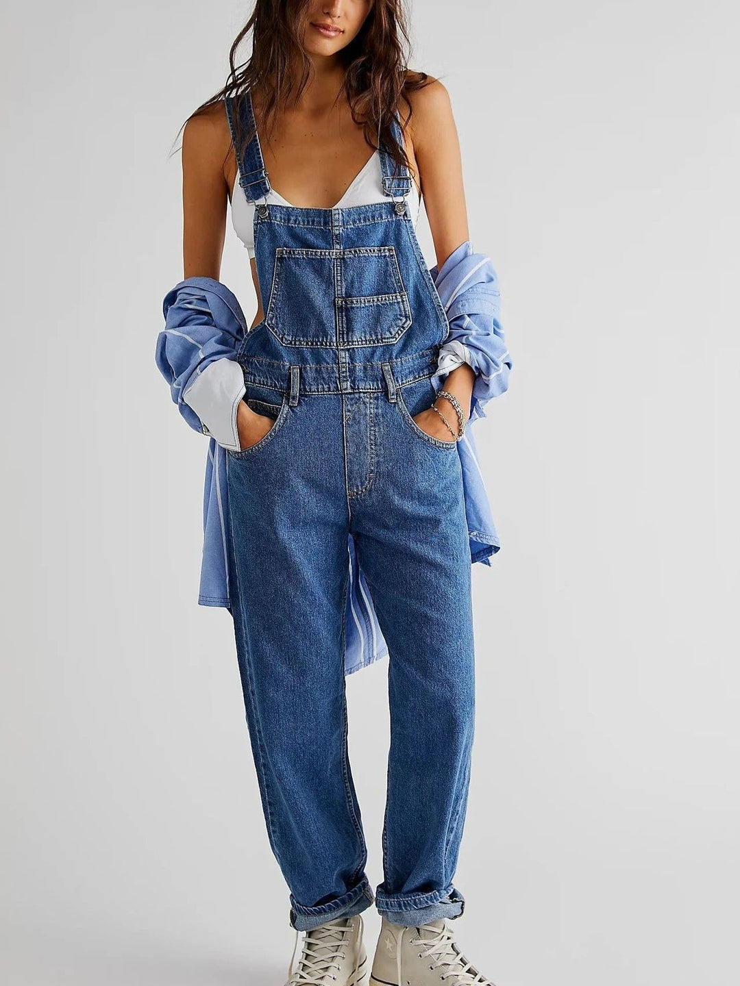 Womens Denim Overalls Relaxed Fit - BritishMode