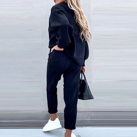 Womens Sweatpants Set Cotton Relaxed Fit