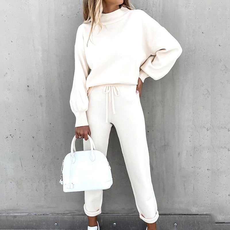 Womens Sweatpants Set Cotton Relaxed Fit