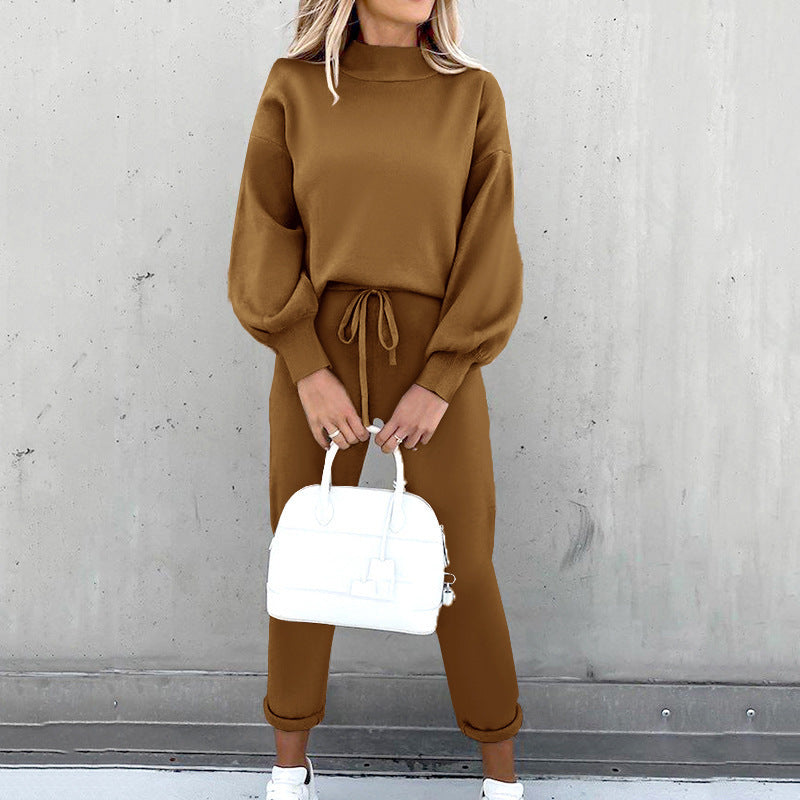 Womens Sweatpants Set Cotton Relaxed Fit