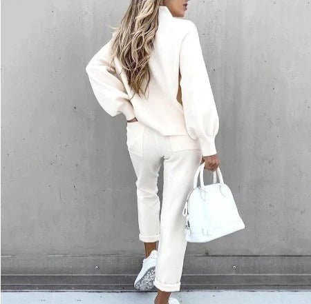 Womens Sweatpants Set Cotton Relaxed Fit
