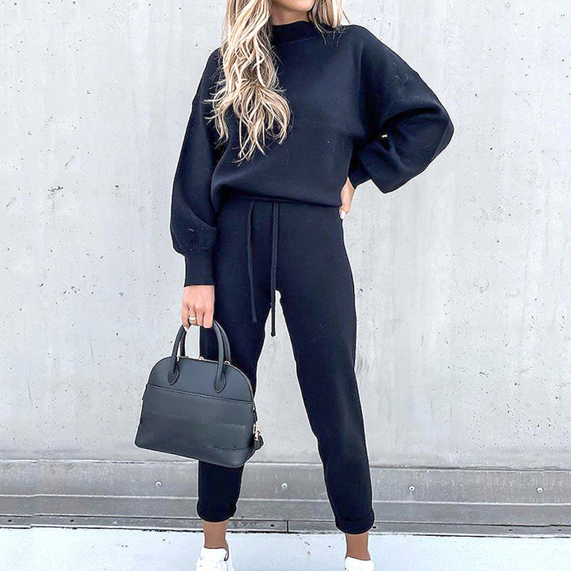 Womens Sweatpants Set Cotton Relaxed Fit
