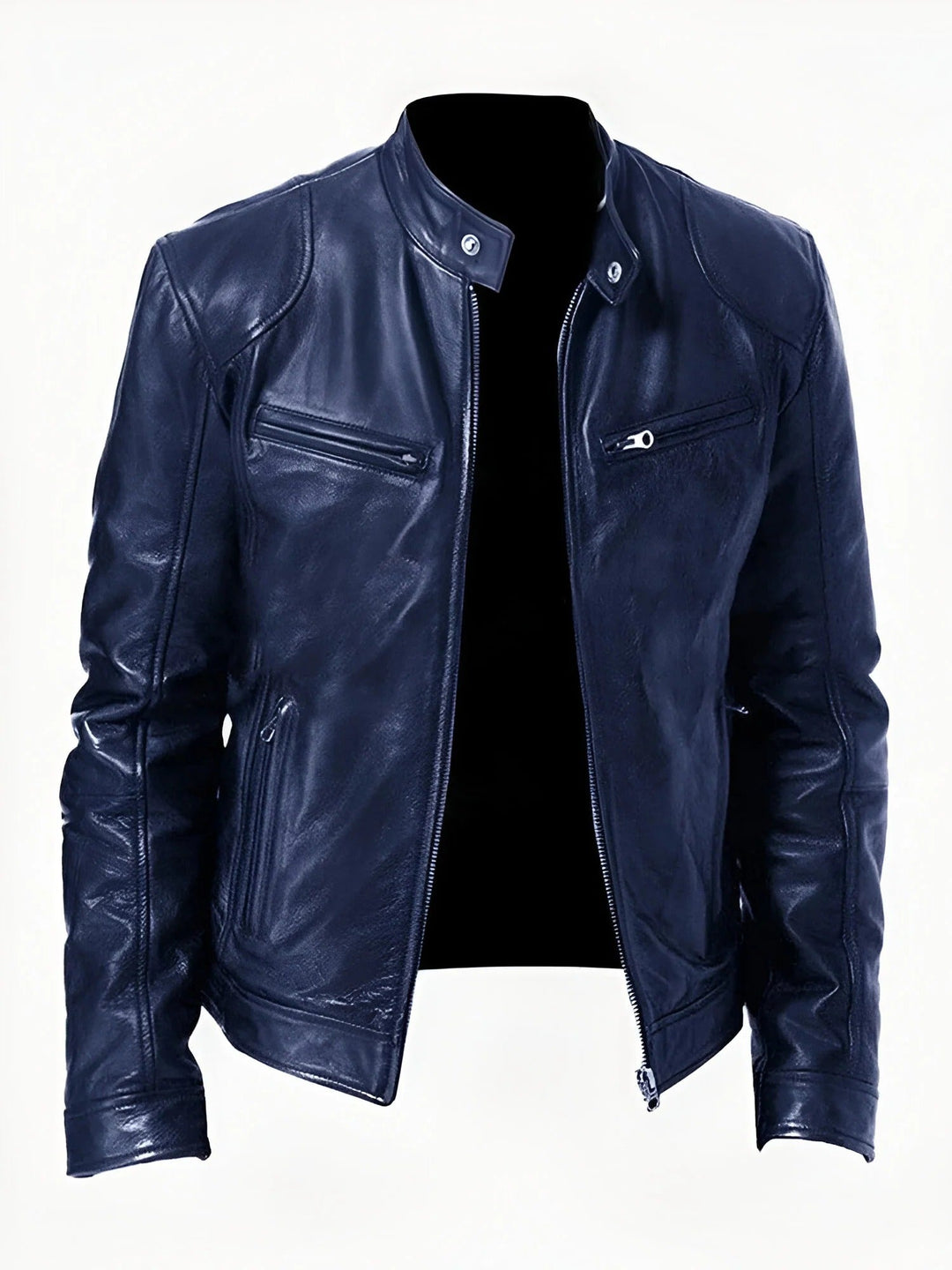 Mens Leather Jacket Durable Casual Fit