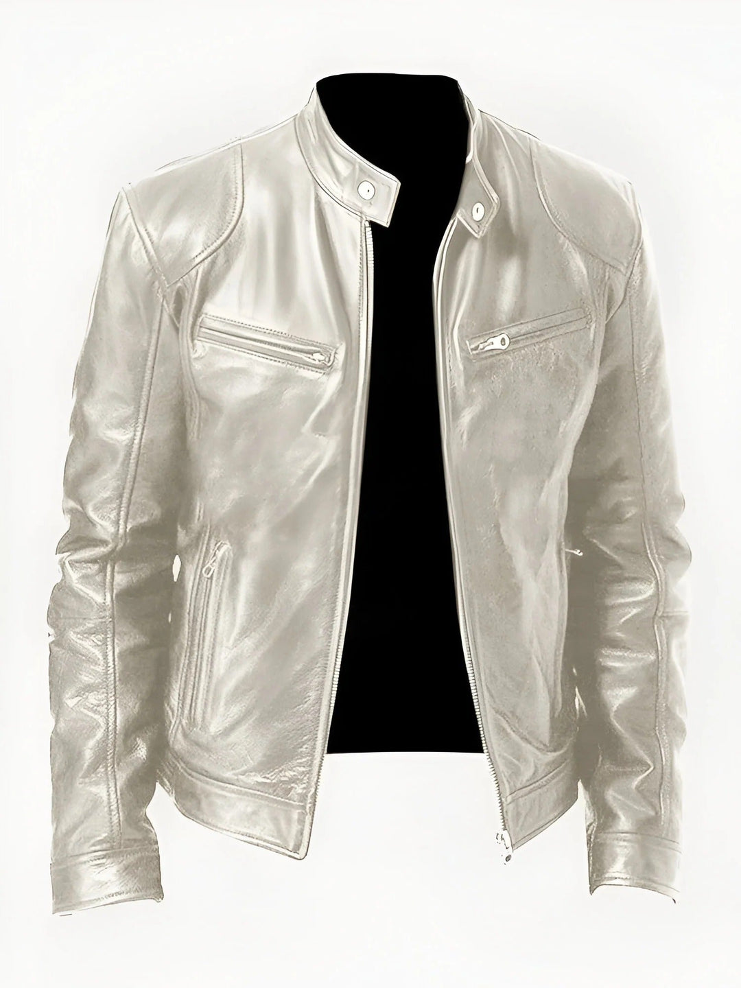 Mens Leather Jacket Durable Casual Fit