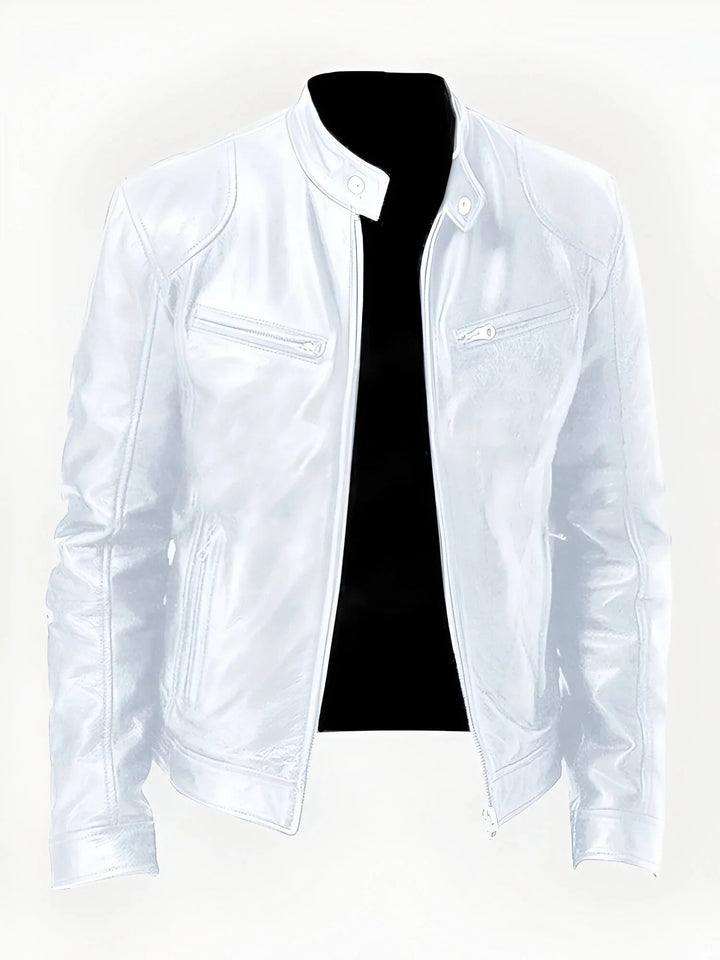 Mens Leather Jacket Durable Casual Fit