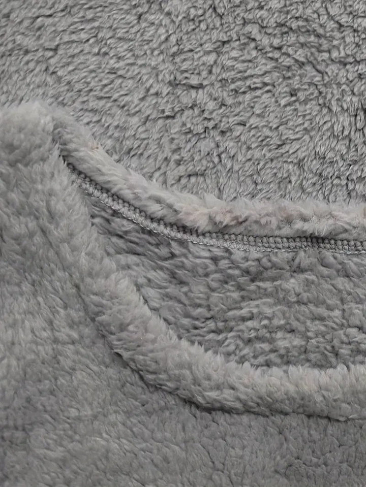 Womens Sweatshirt with Fuzzy Texture Relaxed Fit