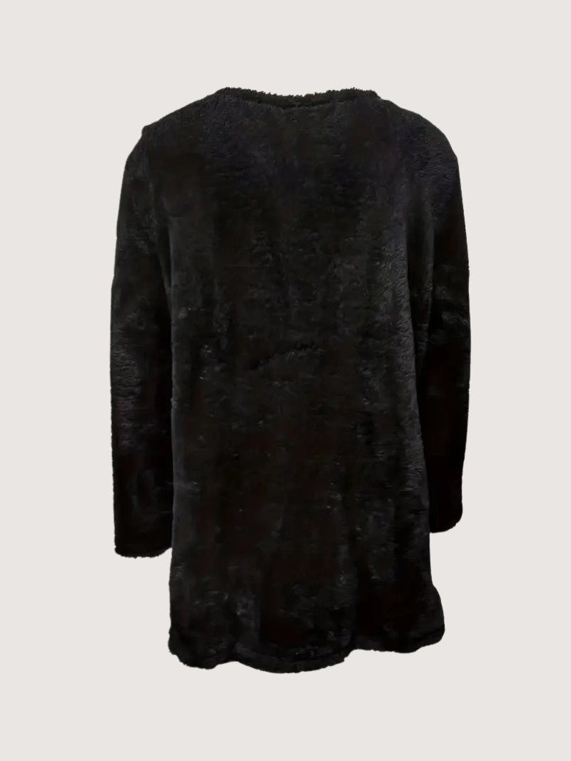 Womens Sweatshirt with Fuzzy Texture Relaxed Fit