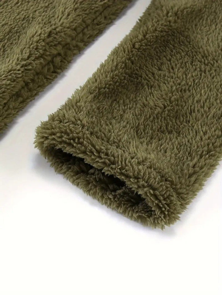 Womens Sweatshirt with Fuzzy Texture Relaxed Fit