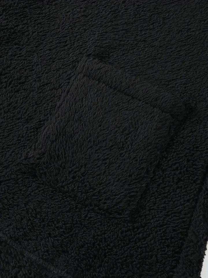 Womens Sweatshirt with Fuzzy Texture Relaxed Fit