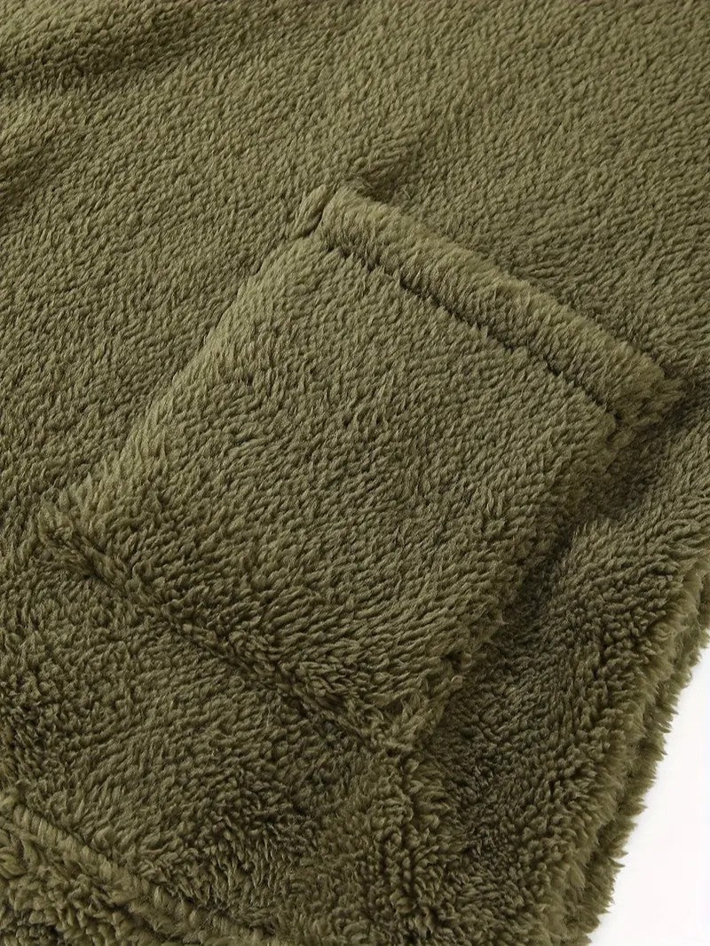Womens Sweatshirt with Fuzzy Texture Relaxed Fit