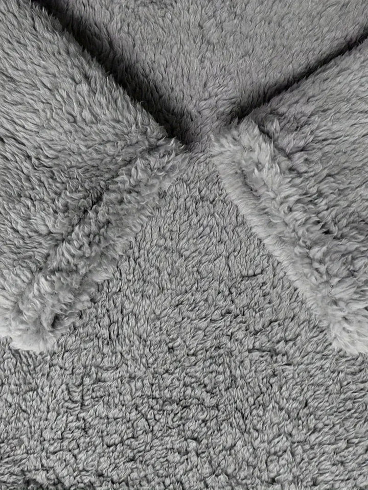 Womens Sweatshirt with Fuzzy Texture Relaxed Fit
