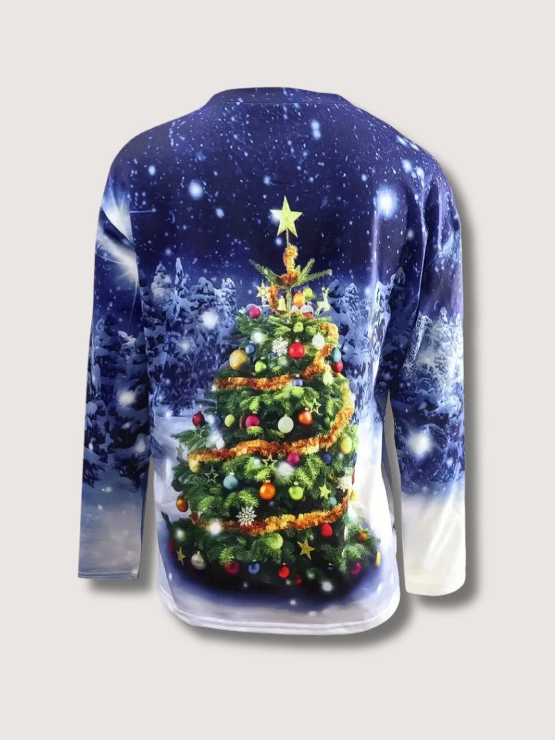 Womens Sweatshirt with Glitter Print Relaxed Fit