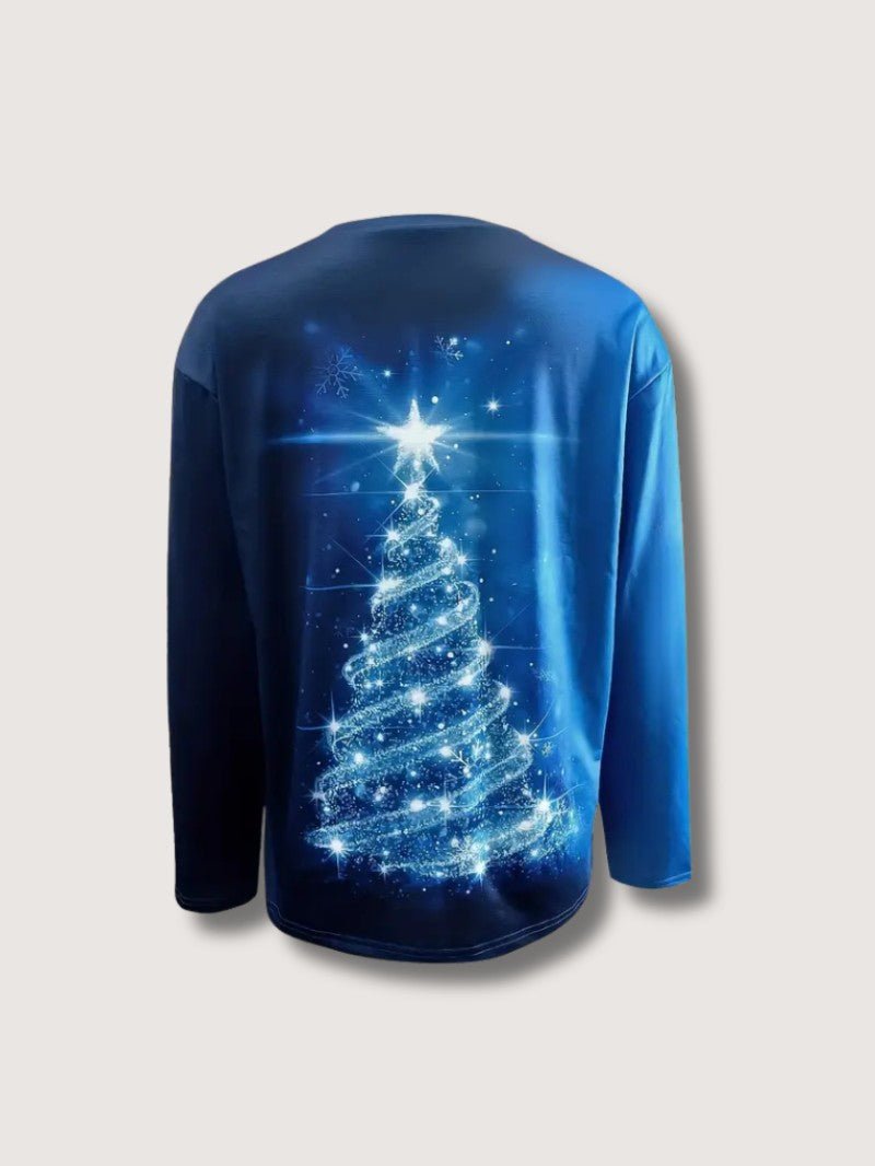 Womens Sweatshirt with Glitter Print Relaxed Fit