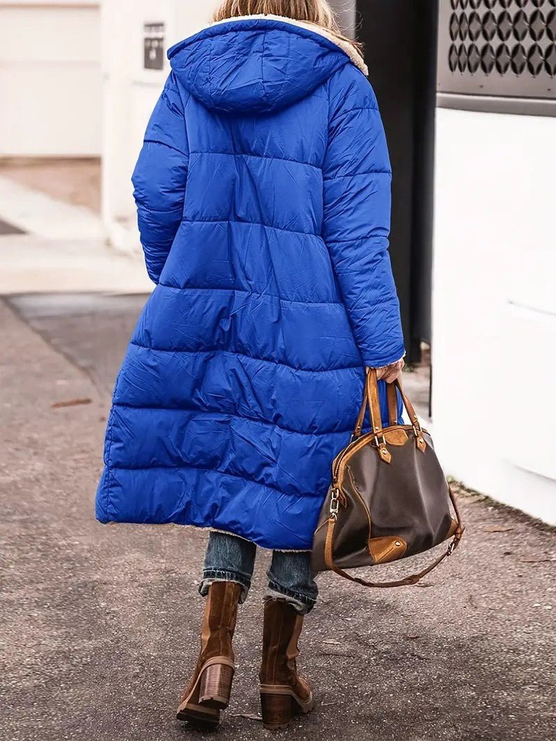 Womens Long Coat Fleece-Lined Warm Fit