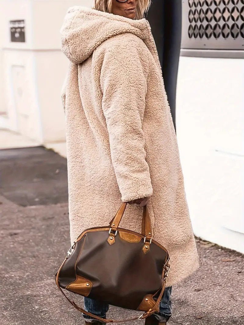 Womens Long Coat Fleece-Lined Warm Fit