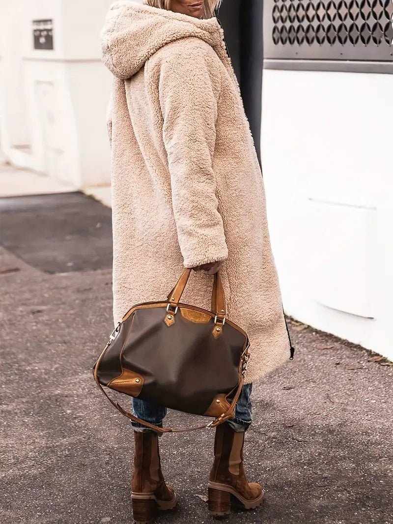 Womens Long Coat Fleece-Lined Warm Fit