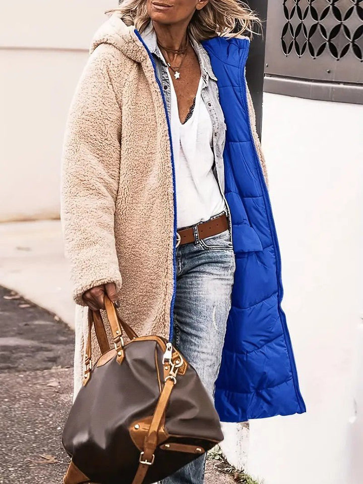 Womens Long Coat Fleece-Lined Warm Fit