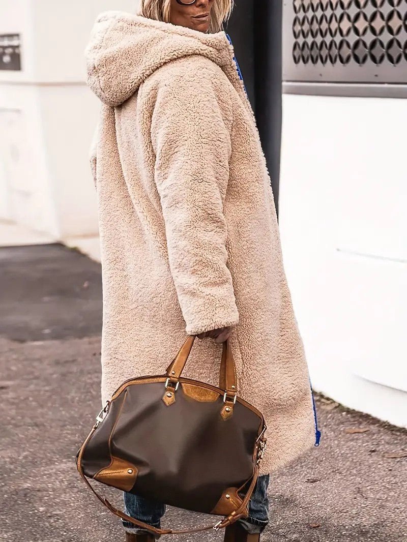 Womens Long Coat Fleece-Lined Warm Fit