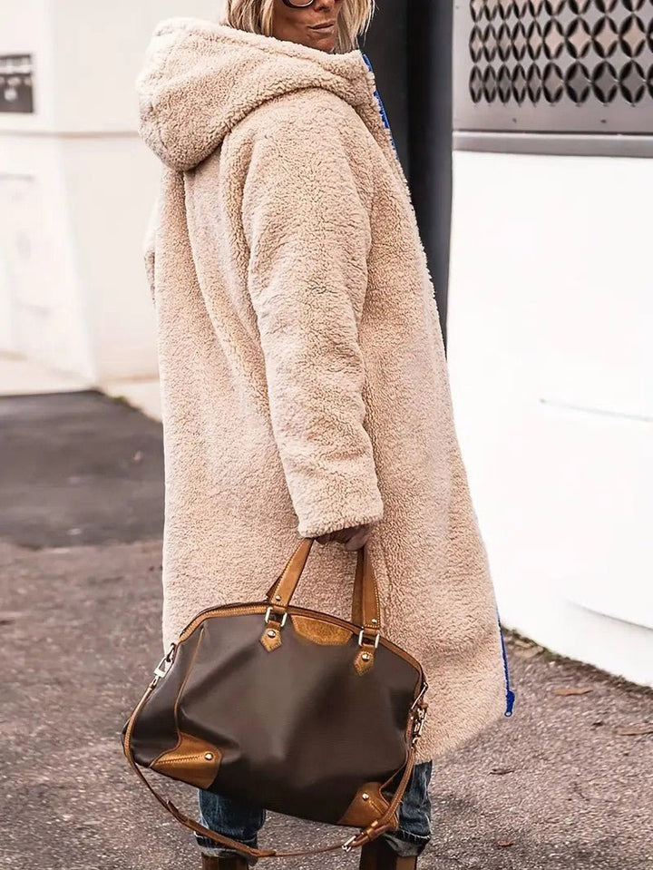 Womens Long Coat Fleece-Lined Warm Fit