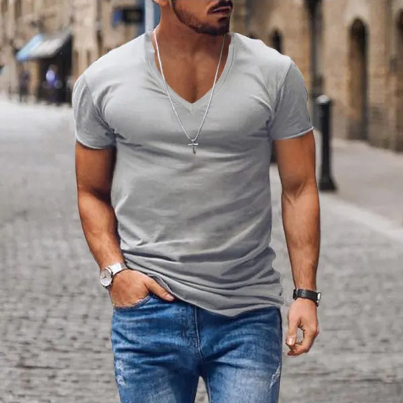 Mens Slim Fit Breathable Cotton T-Shirt