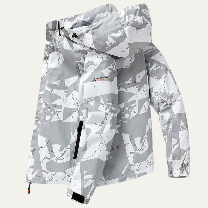 Mens Outdoor Shell Jacket Technical Hooded