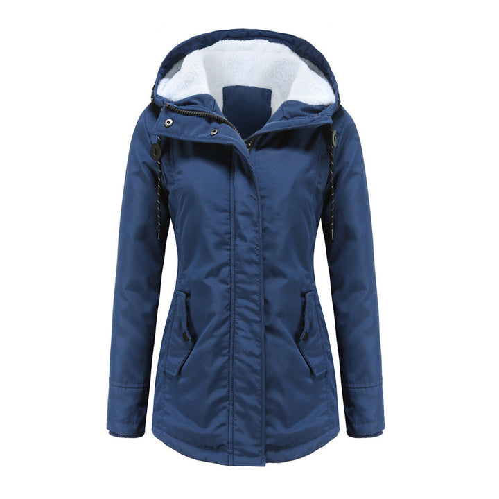Womens Fleece Hooded Coat Warm Fit