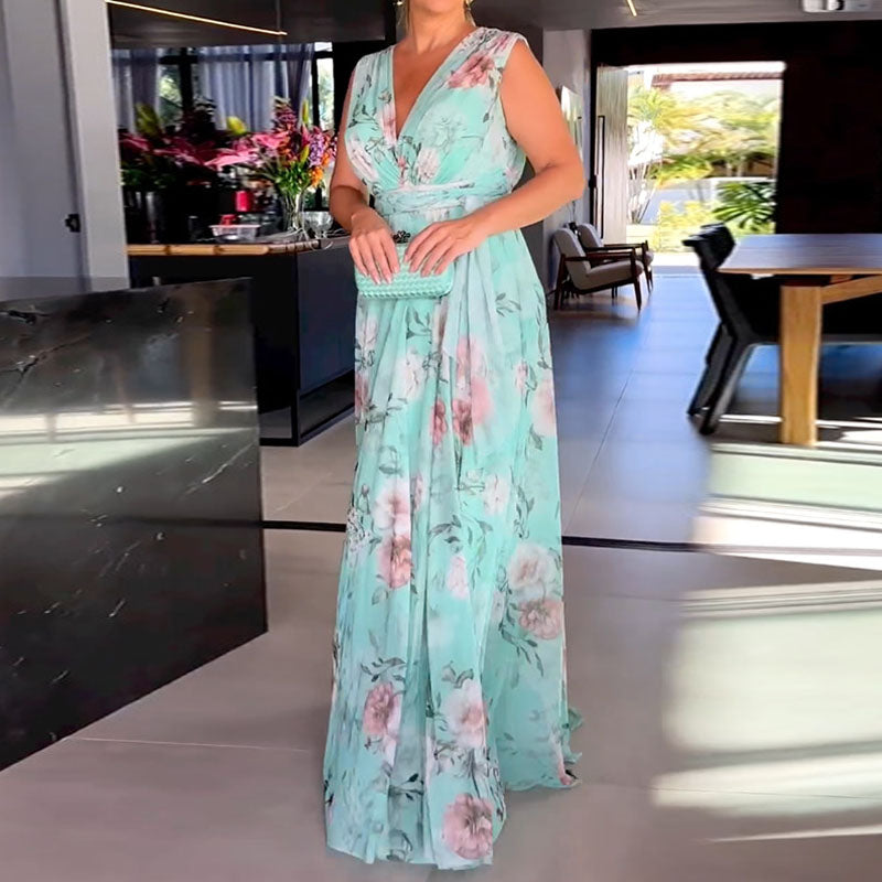 Womens Sundress Lightweight Floral Print Sleeveless