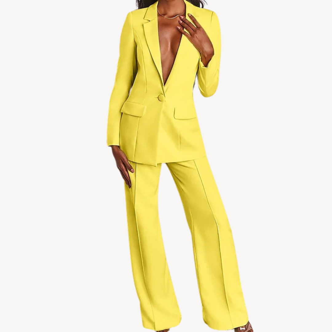Womens Blazer and Pants Set Tailored Fit