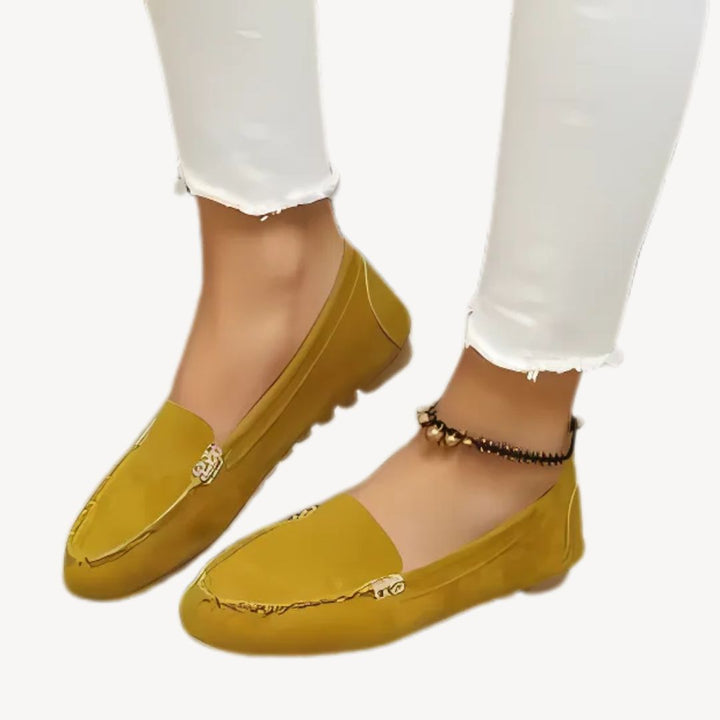 Womens Orthopedic Slip-On Flats Leather