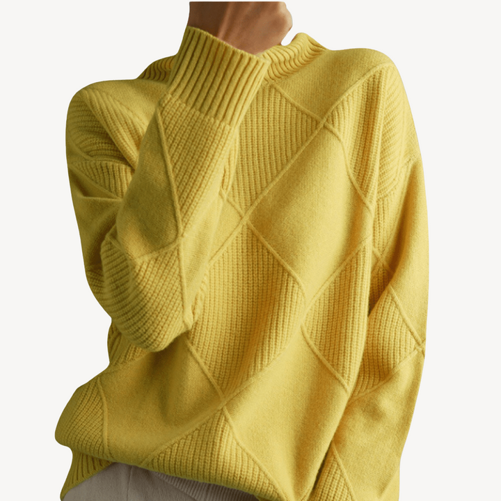 Womens Knit Turtleneck Sweater Slim Fit