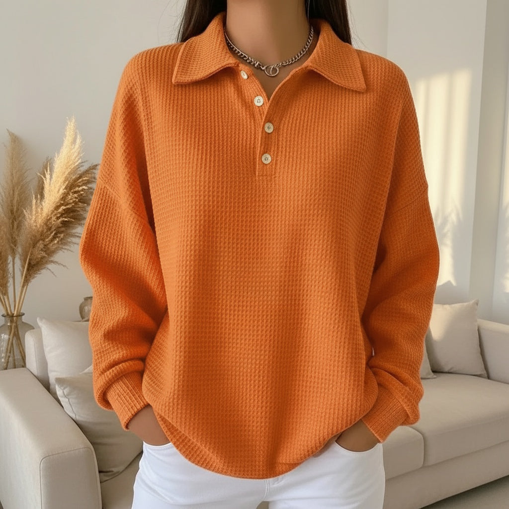 Mens Polo Sweater Soft Knit Fabric
