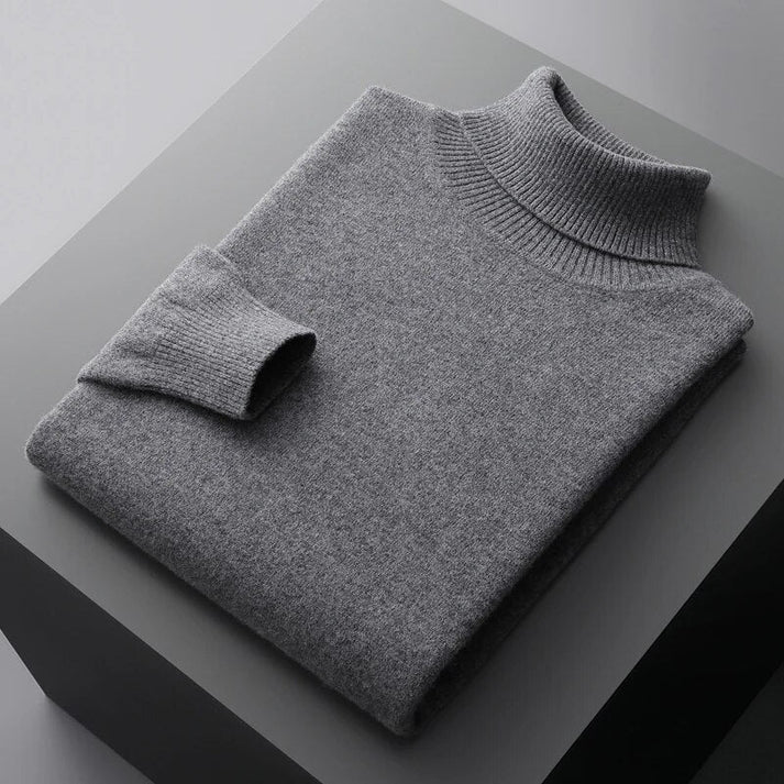 Mens Cashmere Turtleneck Sweater Classic Fit