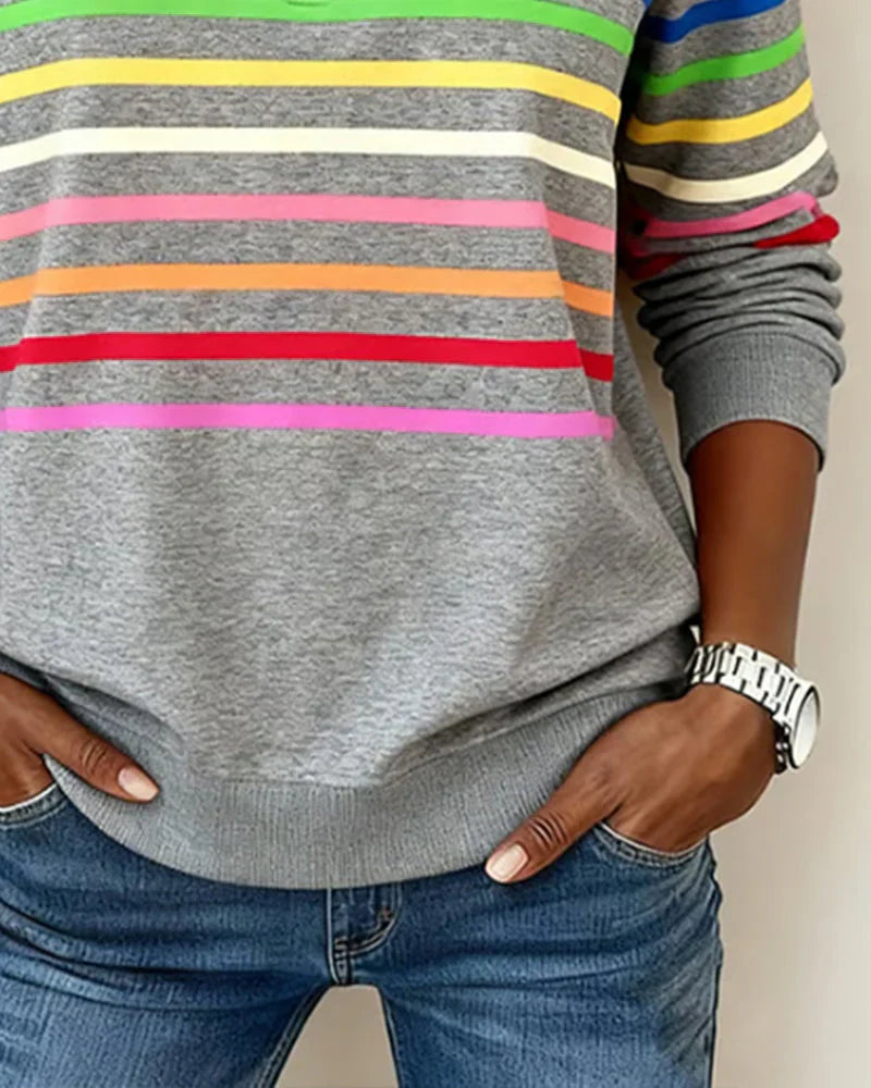 Womens Sweatshirt Half-Zip Collar Relaxed Fit