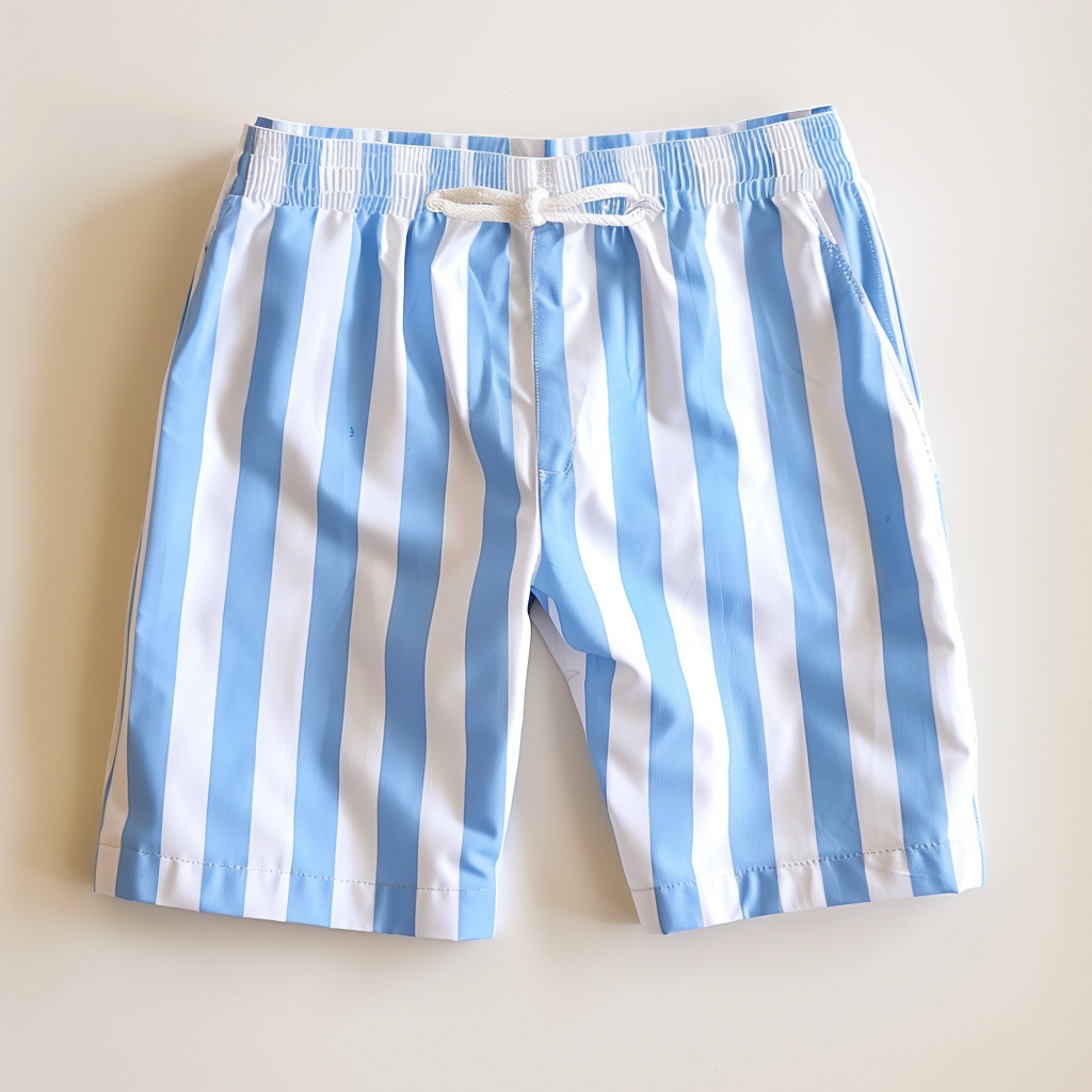 Mens Striped Shorts Lightweight Classic Fit